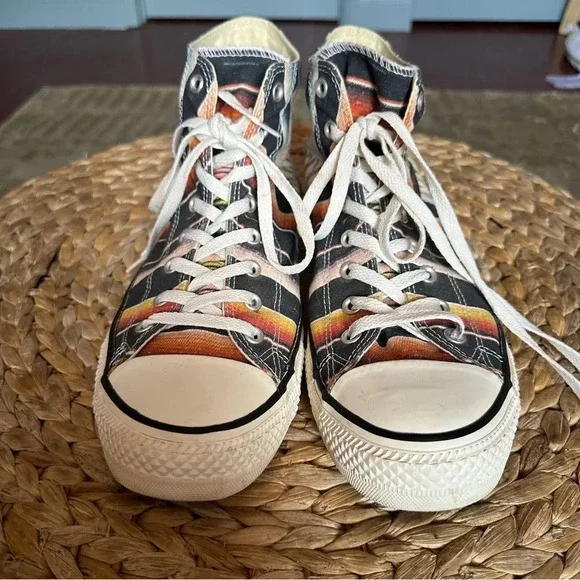 Converse Chuck Taylor HI Top Limited Edition 1446 MultiColor Woven Print Sneaker - Picture 2 of 6